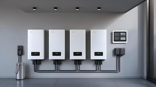 stock foto thuisbatterij